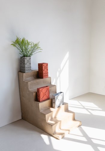 ZUIVER Graphic vase, rektangulr - gr beton