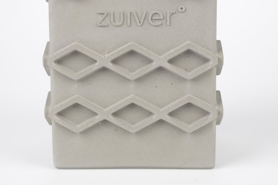 ZUIVER Graphic vase, kvadratisk - gr beton