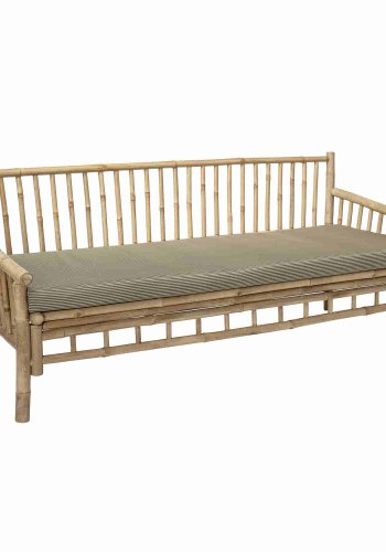 BLOOMINGVILLE Sole havesofa - natur polyester/bambustr, m. armln, inkl. hynde