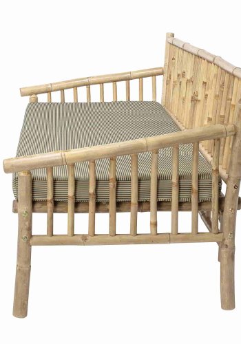 BLOOMINGVILLE Sole havesofa - natur polyester/bambustr, m. armln, inkl. hynde