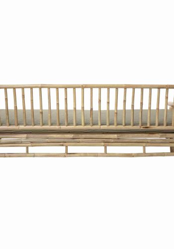 BLOOMINGVILLE Sole havesofa - natur polyester/bambustr, m. armln, inkl. hynde