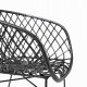 BLOOMINGVILLE loungestol - sort rattan/metal, m. armln 