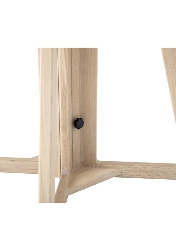 BLOOMINGVILLE rund Owen spisebord m. udtrk - natur hvidvasket egetr (118/168/218)