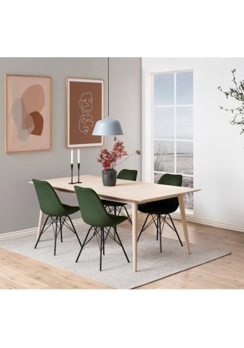 ACT NORDIC Eris spisebordsstol - grn polyester og sort metal