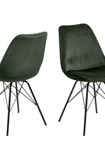 ACT NORDIC Eris spisebordsstol - grn polyester og sort metal