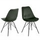 ACT NORDIC Eris spisebordsstol - grn polyester og sort metal