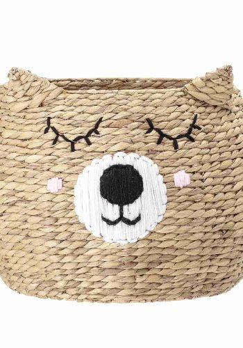 BLOOMINGVILLE MINI kurv - natur flettet vandhyacint, rund ( 50)