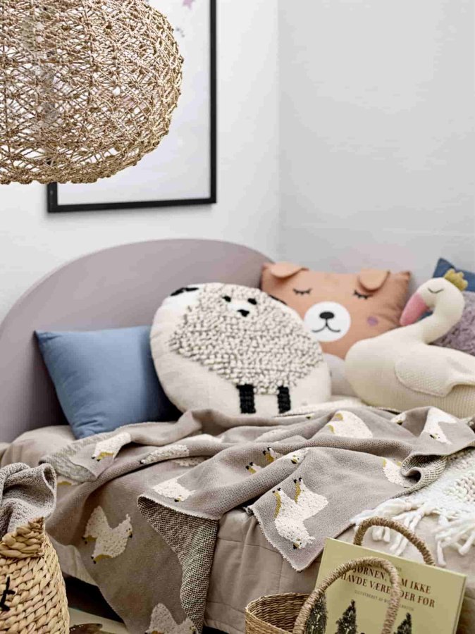 BLOOMINGVILLE MINI kurv - natur flettet vandhyacint, rund ( 50)