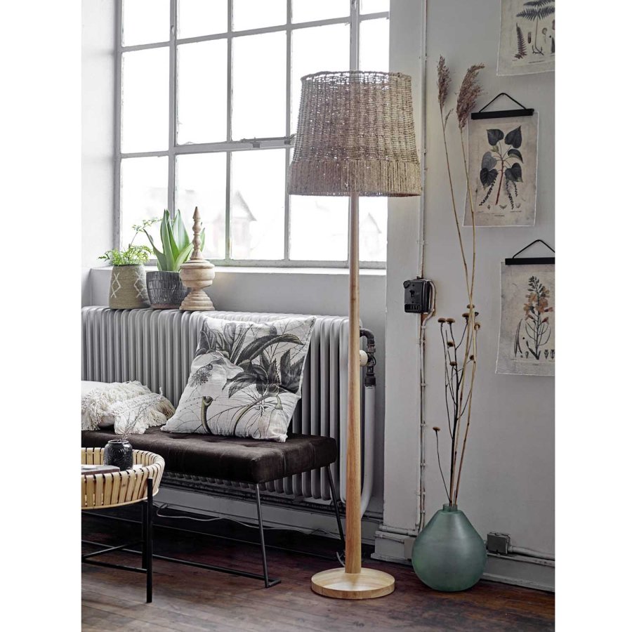 CREATIVE COLLECTION gulvlampe - natur rattan og gummitr