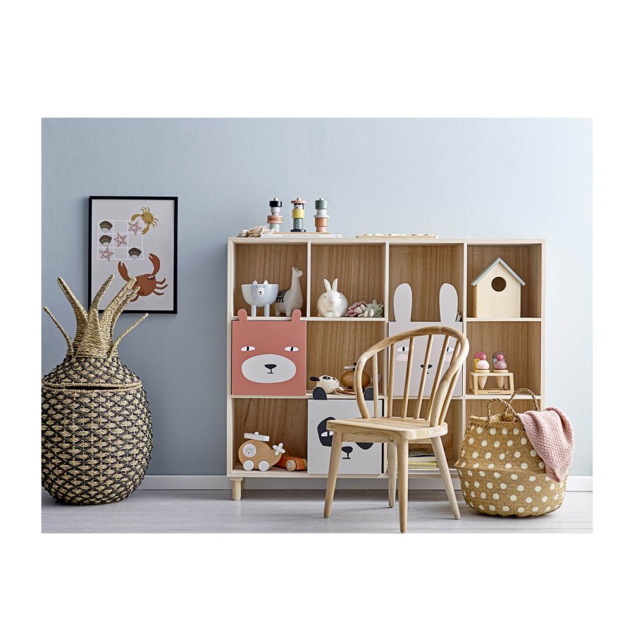 BLOOMINGVILLE MINI bogreol m. 3 skuffer - gr kejsertr 