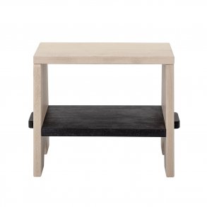 BLOOMINGVILLE MINI rektangulr taburet m. hylde - natur hvidvasket bg 