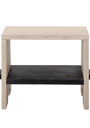 BLOOMINGVILLE MINI rektangulr taburet m. hylde - natur hvidvasket bg 