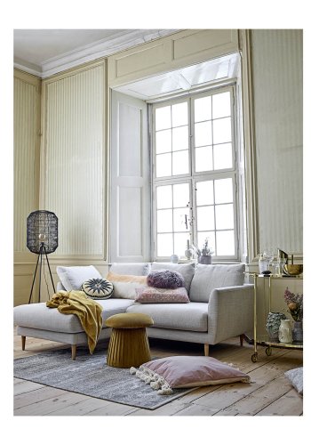 BLOOMINGVILLE rund Roberta puf - brun polyester (44) 