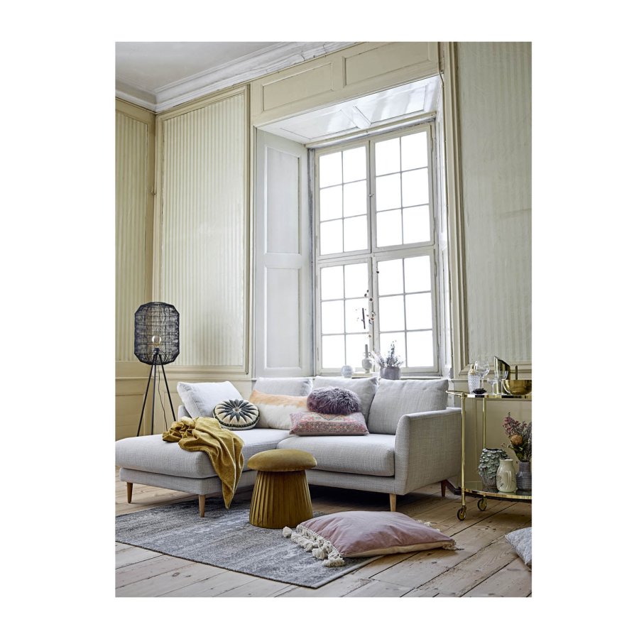 BLOOMINGVILLE rund Roberta puf - brun polyester (44) 