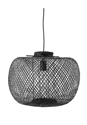 BLOOMINGVILLE rund loftlampe - sort bambus (42) 