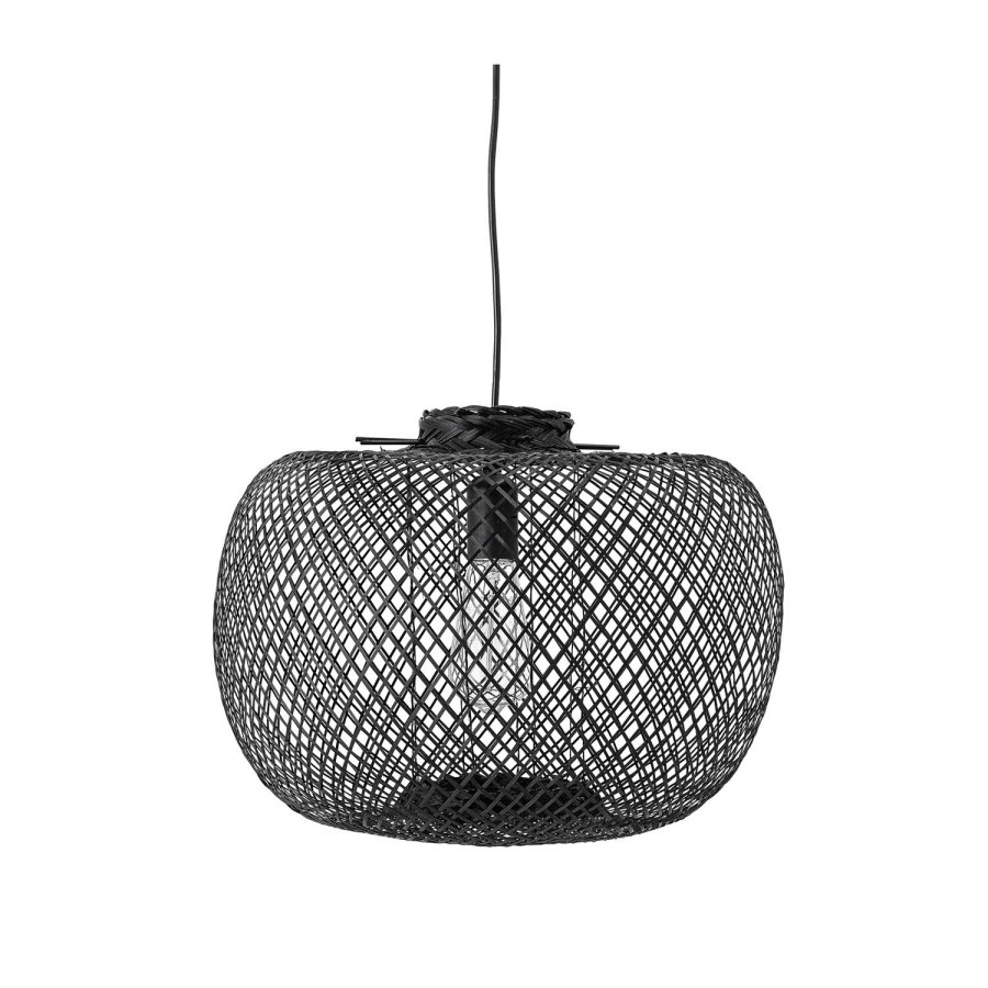 BLOOMINGVILLE rund loftlampe - sort bambus (42) 