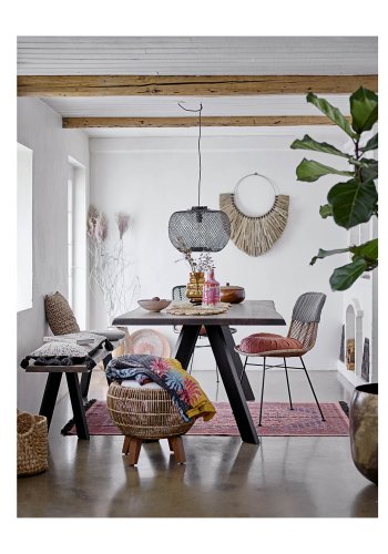 BLOOMINGVILLE rund loftlampe - sort bambus (42) 