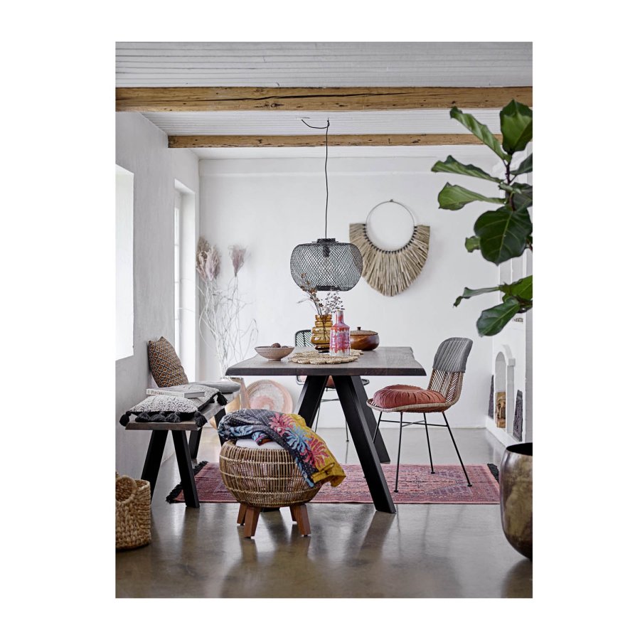 BLOOMINGVILLE rund loftlampe - sort bambus (42) 