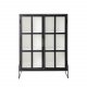 BLOOMINGVILLE Opal skab m. 2 glaslger og 4 hylder - sort egetr og metal 