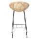 BLOOMINGVILLE Yonne barstol, m. rygln - natur rattan og jern