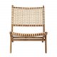BLOOMINGVILLE Keila loungestol - natur rattan og teaktr 