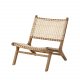 BLOOMINGVILLE Keila loungestol - natur rattan og teaktr 