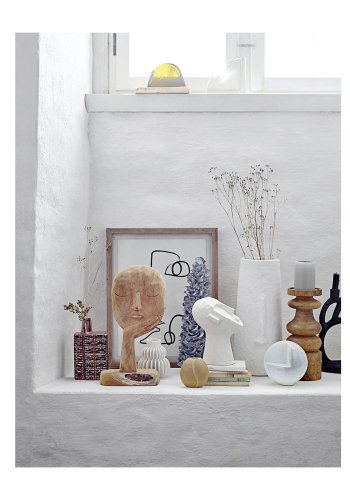 BLOOMINGVILLE dekorationsvase - hvid terrakotta 