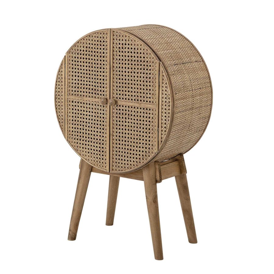 BLOOMINGVILLE Otto skab m. 2 lger og 1 hylde - natur rattan, fyrretr og MDF