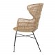 BLOOMINGVILLE Oudon loungestol, m. armln - natur rattan og jern
