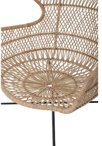 BLOOMINGVILLE Oudon loungestol, m. armln - natur rattan og jern