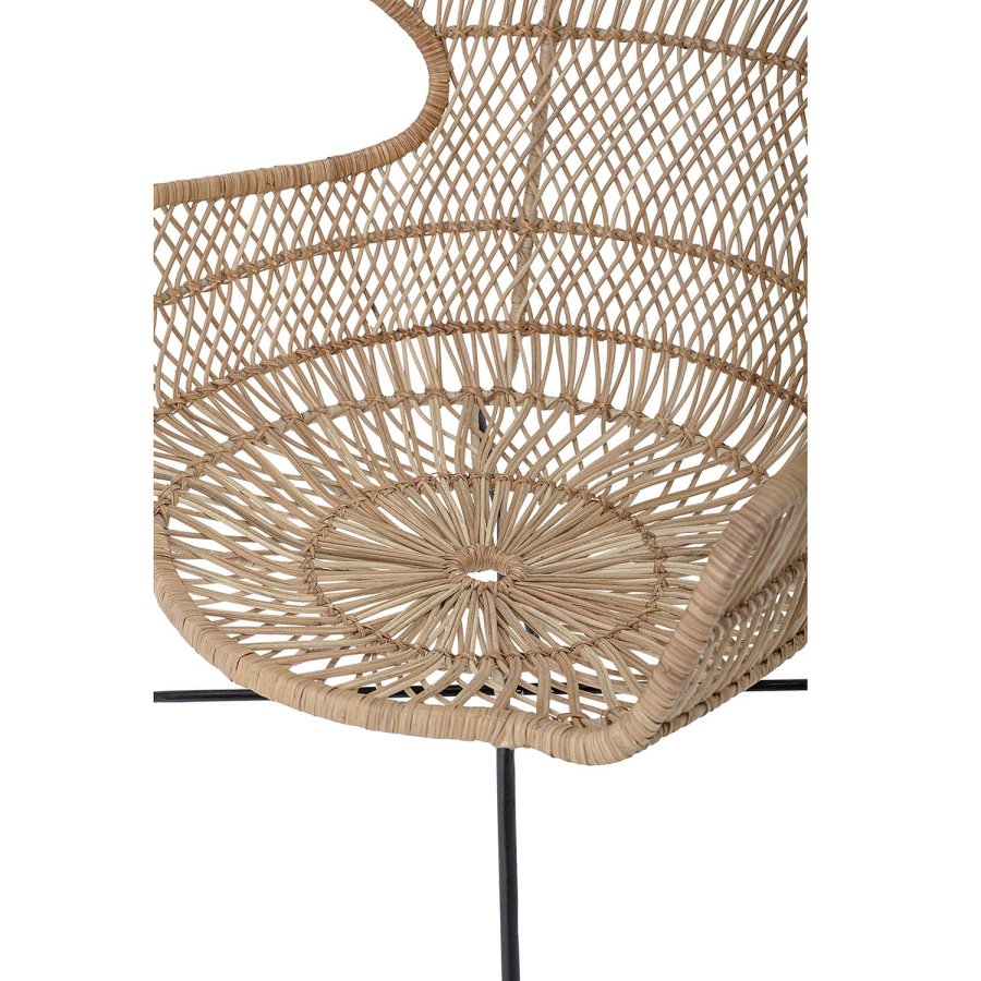 BLOOMINGVILLE Oudon loungestol, m. armln - natur rattan og jern