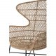 BLOOMINGVILLE Oudon loungestol, m. armln - natur rattan og jern