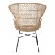 BLOOMINGVILLE Oudon loungestol, m. armln - natur rattan og jern