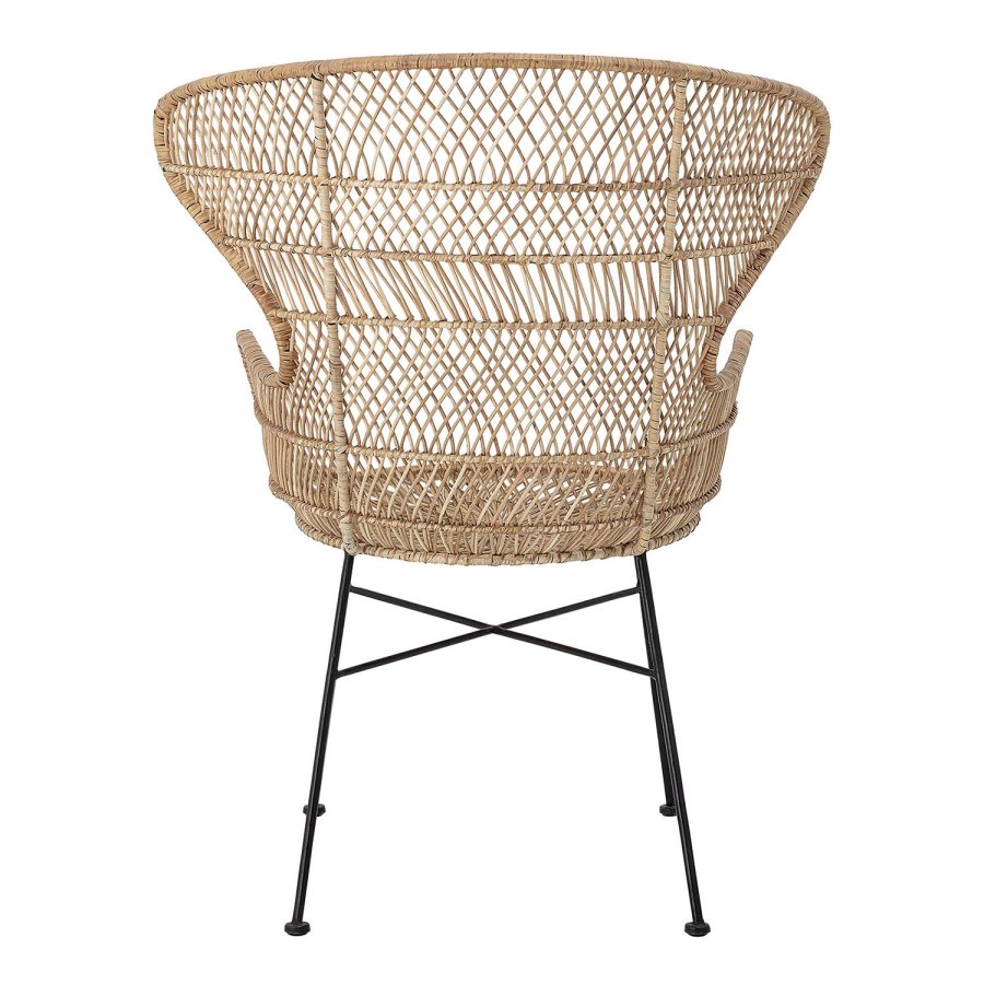BLOOMINGVILLE Oudon loungestol, m. armln - natur rattan og jern