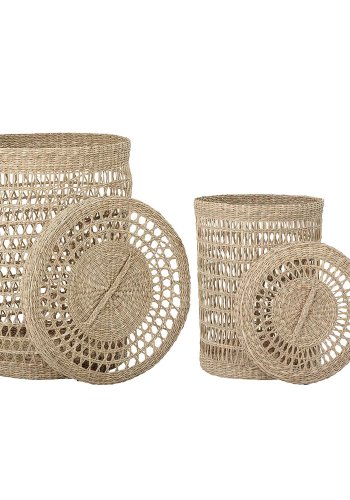 BLOOMINGVILLE rund kurv - natur sgrs (st à 2)