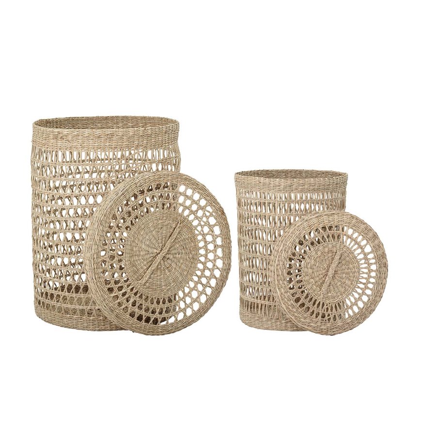 BLOOMINGVILLE rund kurv - natur sgrs (st à 2)