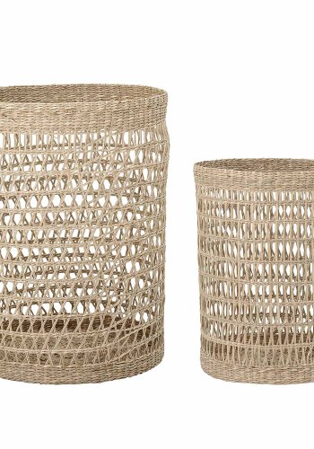 BLOOMINGVILLE rund kurv - natur sgrs (st à 2)