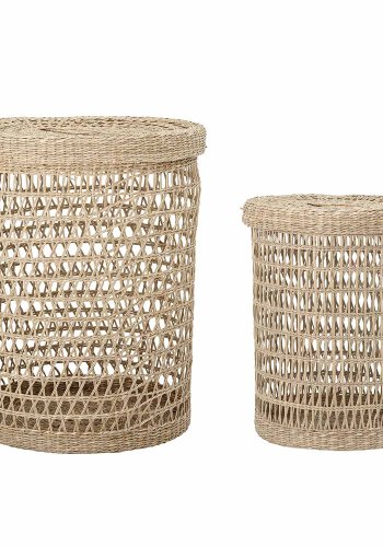 BLOOMINGVILLE rund kurv - natur sgrs (st à 2)