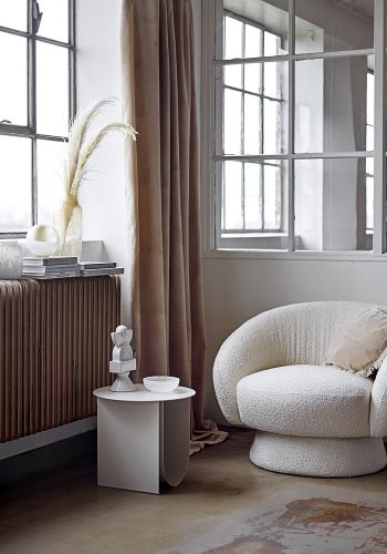 BLOOMINGVILLE Ted loungestol, m. armln - hvid polyester