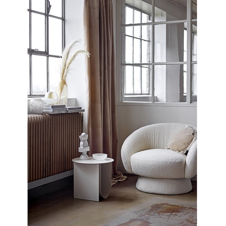 BLOOMINGVILLE Ted loungestol, m. armln - hvid polyester