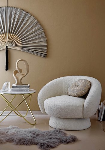 BLOOMINGVILLE Ted loungestol, m. armln - hvid polyester