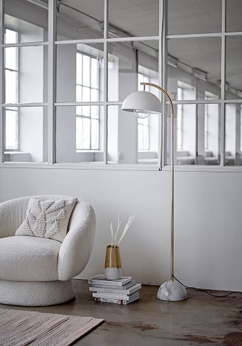 BLOOMINGVILLE Ted loungestol, m. armln - hvid polyester