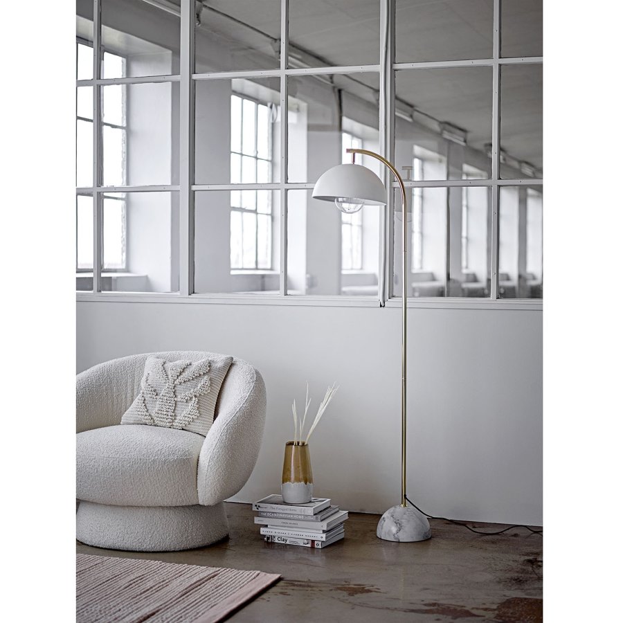 BLOOMINGVILLE Ted loungestol, m. armln - hvid polyester