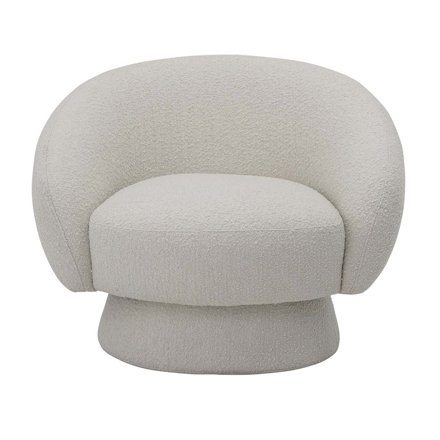 BLOOMINGVILLE Ted loungestol, m. armln - hvid polyester