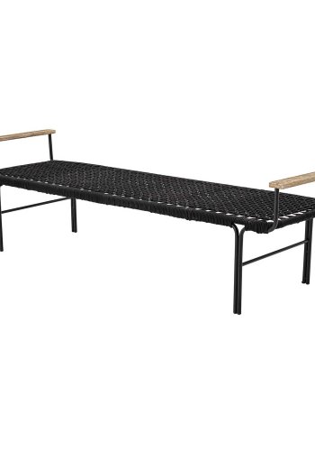 BLOOMINGVILLE Mundo bnk - natur akacietr, sort reb og metal (175x50)