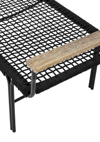 BLOOMINGVILLE Mundo bnk - natur akacietr, sort reb og metal (175x50)