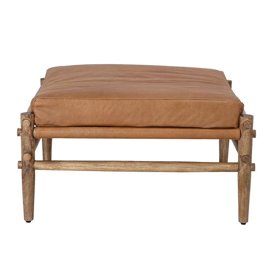 BLOOMINGVILLE Aysia taburet - natur lder og natur mangotr