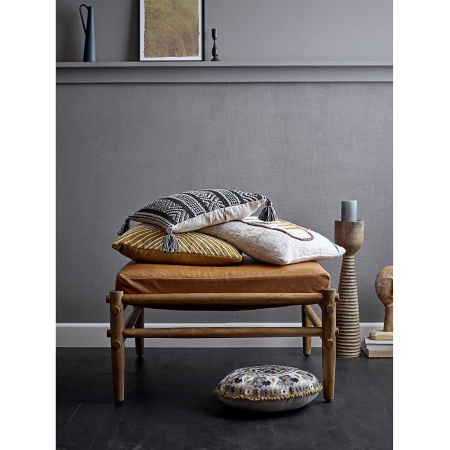 BLOOMINGVILLE Aysia taburet - natur lder og natur mangotr