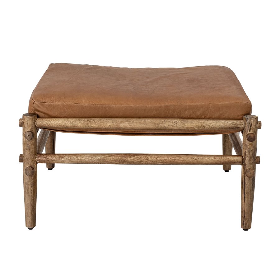 BLOOMINGVILLE Aysia taburet - natur lder og natur mangotr