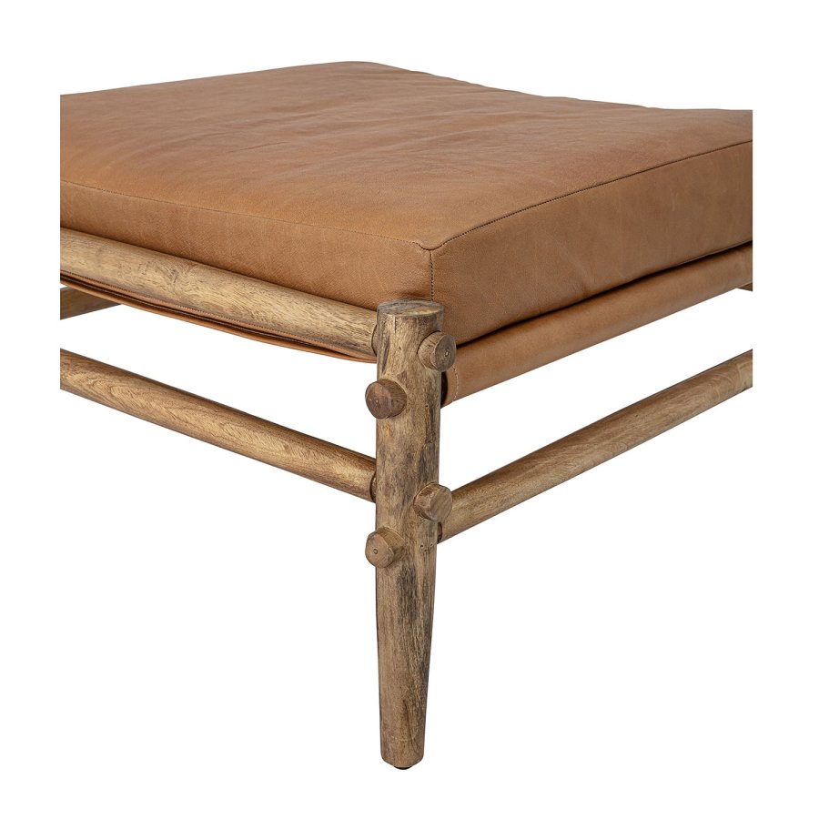 BLOOMINGVILLE Aysia taburet - natur lder og natur mangotr